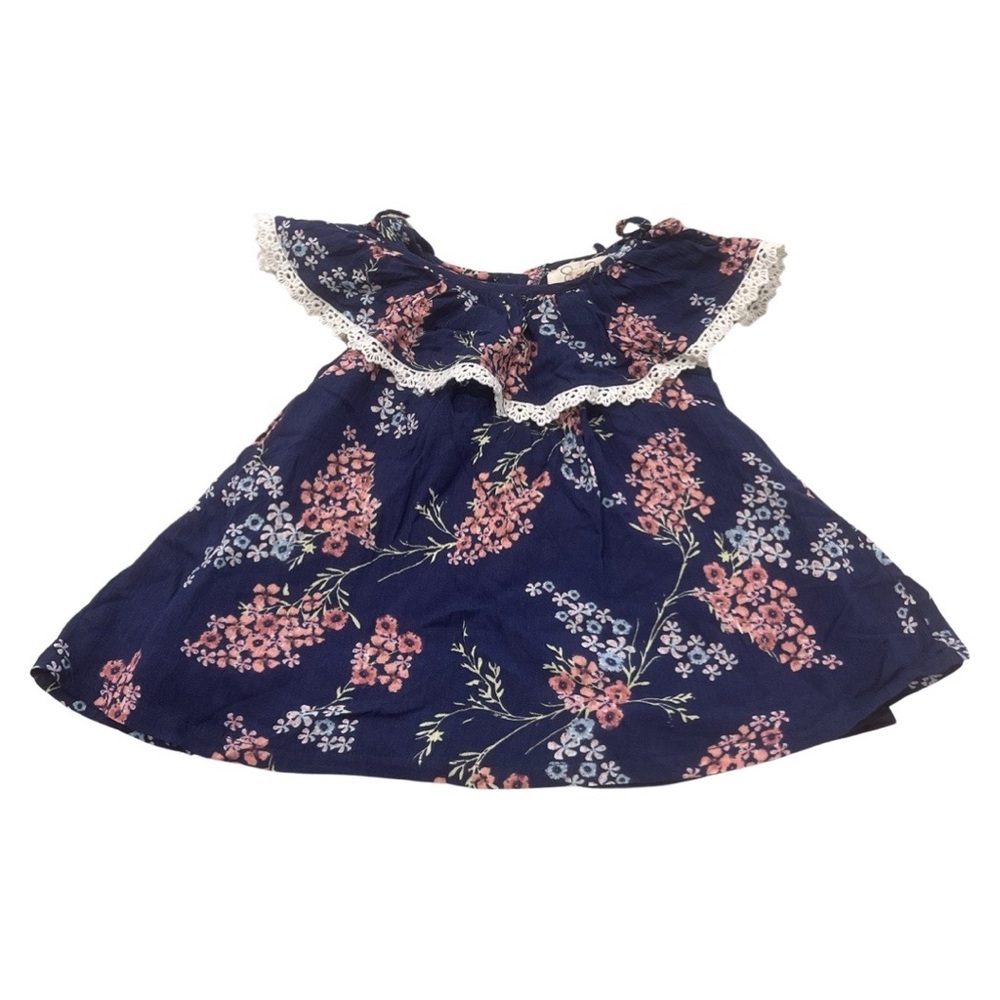 JESSICA SIMPSON || Toddler Girls Shirt Floral Top | Navy Pink Floral || size 2T